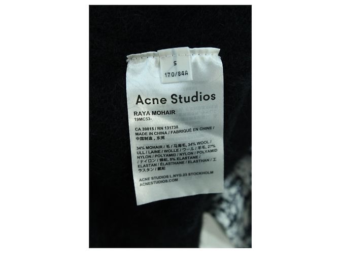 Autre Marque Acne Studios – Raya – Lange Strickjacke aus blauem Mohair - Ansicht 5