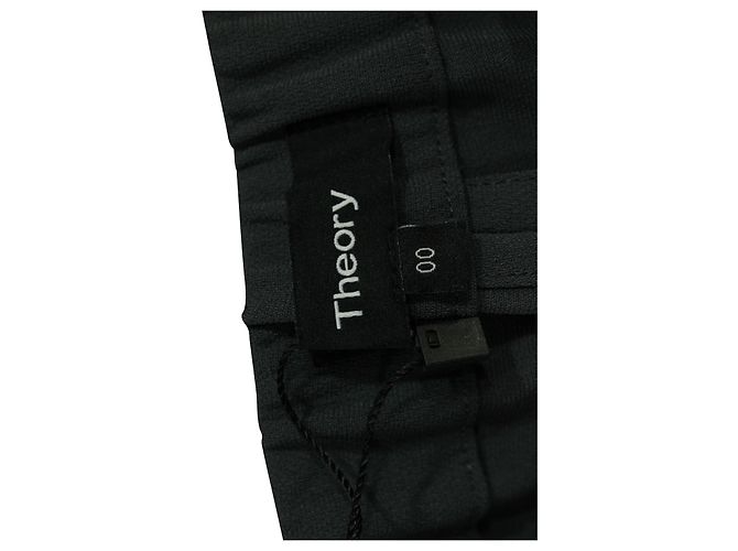 Pantalones de pernera recta Theory en triacetato gris - vista 3
