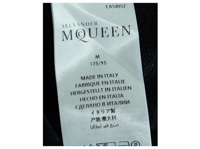 Jersey de cuello redondo con insignias en algodón negro de Alexander McQueen - vista 4