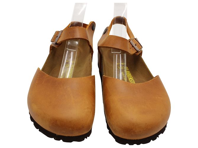 BIRKENSTOCK Messina Mary Jane 38 廃盤ブラウン Birkenstock 'Messina' Mary Jane in Tan Leather ref.571650 - Joli