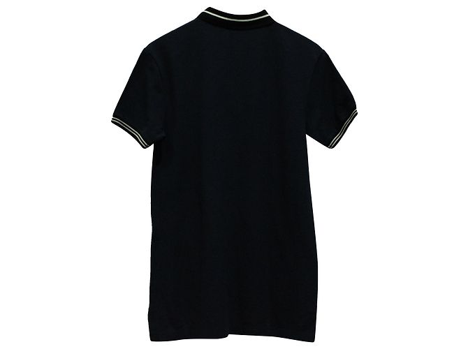 Marc by Marc Jacobs Marc Jacobs Two Tone Polo Shirt in Navy Blue Cotton - view 2