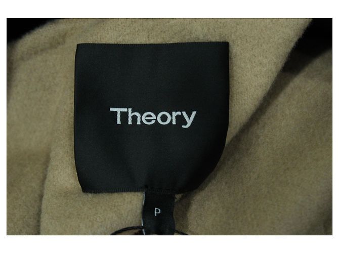 Abrigo Bufanda Theory de Lana Negra - vista 4