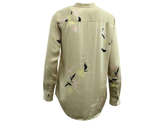 Equipment Floral Print Blouse in Beige Silk Brown - view 3