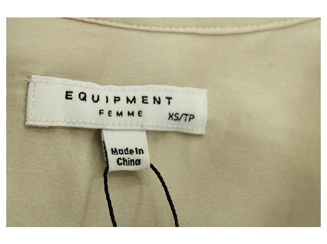 Equipment Floral Print Blouse in Beige Silk Brown - view 4