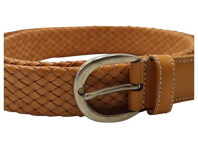 Cintura Tod's Intrecciata in Pelle Marrone Chiaro - vista 2