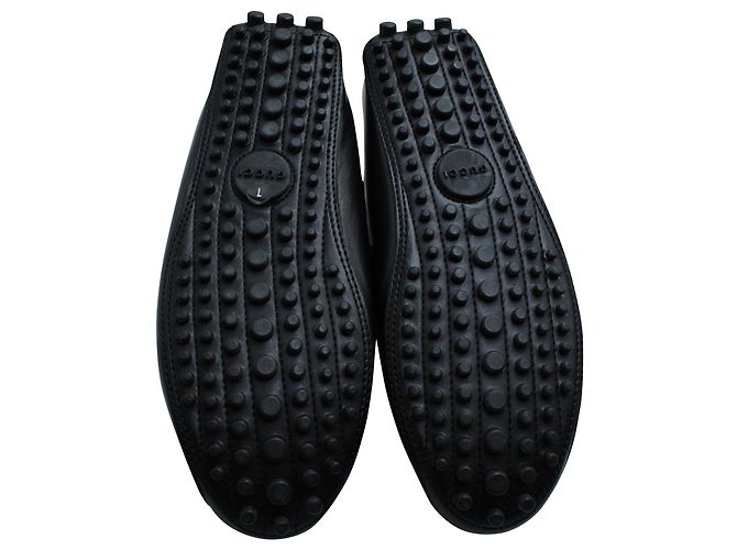 Mocassini Gucci Bamboo in Pelle Nera - vista 7