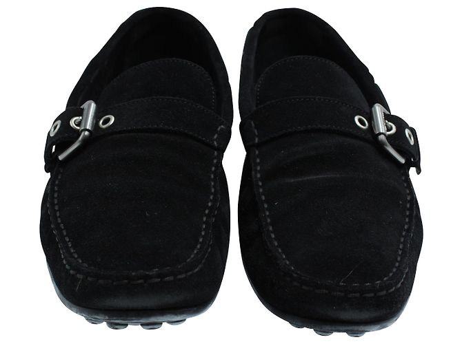 Mocassini Sergio Rossi in camoscio nero - vista 2