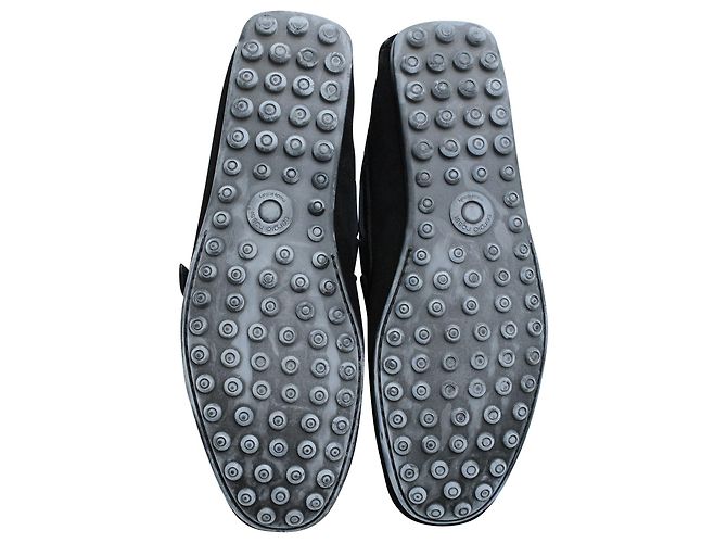 Mocassini Sergio Rossi in camoscio nero - vista 6