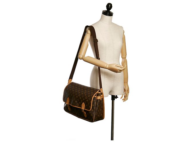 Louis Vuitton Marrone Monogram Sac Gibeciere GM - vista 13