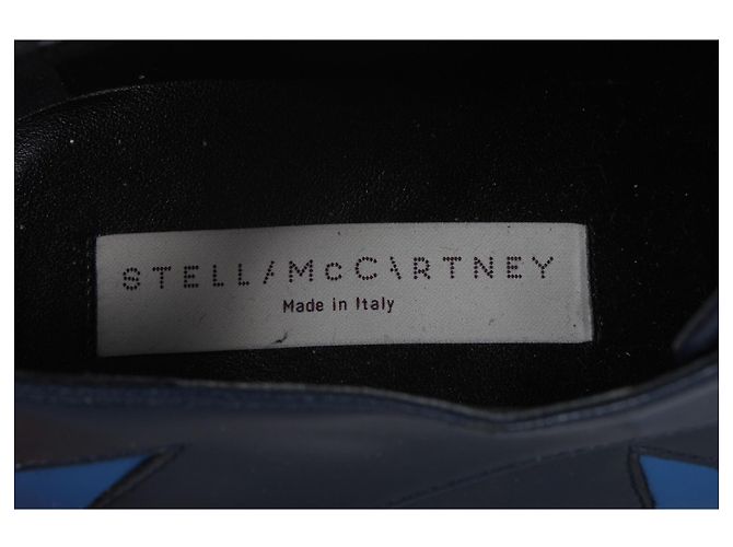 Stella Mc Cartney Stringate Elyse in pelle vegana con stelle Stella McCartney. Nero Blu - vista 10