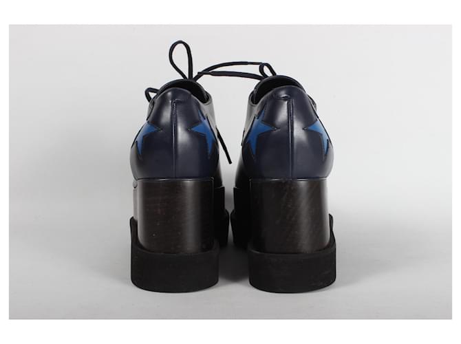 Stella Mc Cartney Stringate Elyse in pelle vegana con stelle Stella McCartney. Nero Blu - vista 7