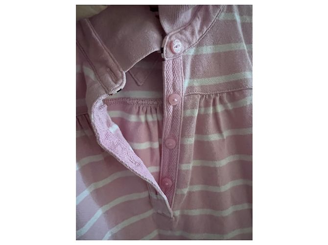 Tommy Hilfiger Rugby gestreiftes Baumwollkleid Rosa Pink - Ansicht 6