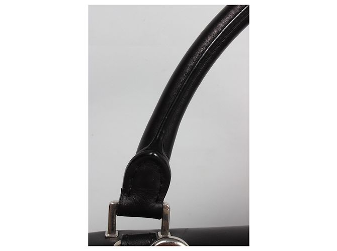 Céline Celine Trapèze Handtasche. Schwarz Grau - Ansicht 17