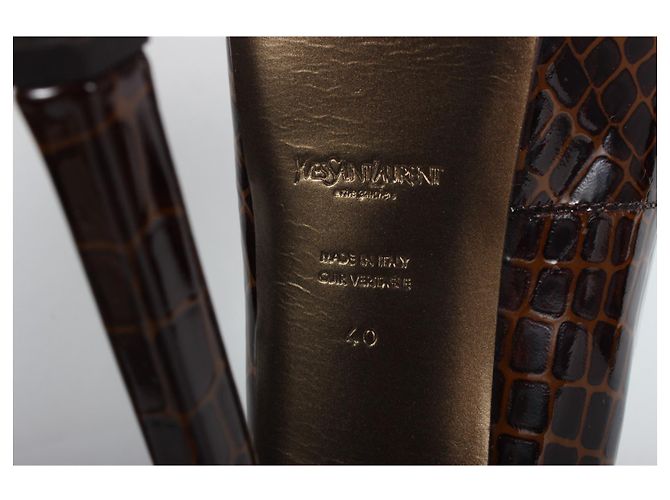 Stivaletto Yves Saint Laurent Marrone - vista 10
