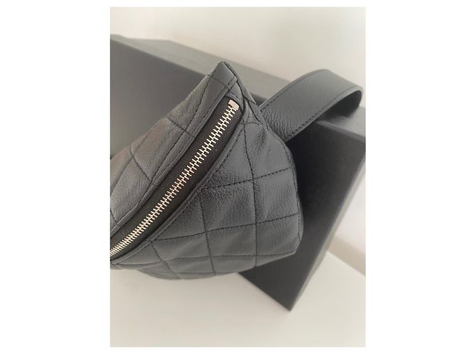 Marsupio Chanel in pelle martellata nera Nero - vista 10