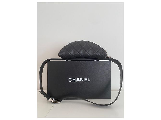 Marsupio Chanel in pelle martellata nera Nero - vista 14
