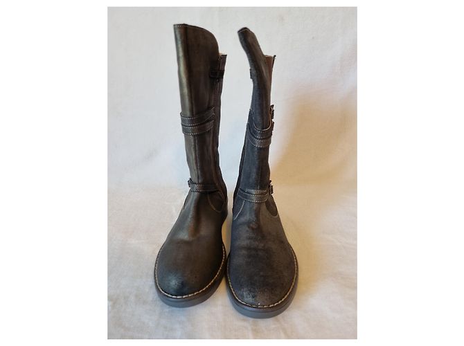 Autre Marque Botas de couro com cano médio TTY BabyBotte Marrom - vista 3