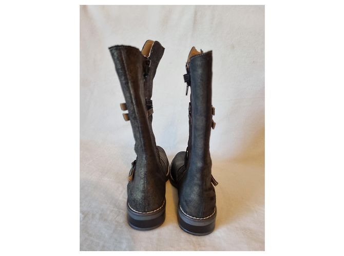 Autre Marque Botas de couro com cano médio TTY BabyBotte Marrom - vista 4