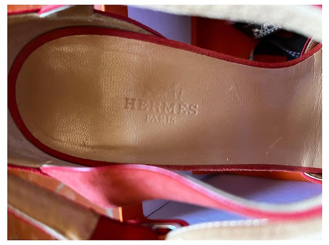 Hermès Wildlederschuhe Orange - Ansicht 7