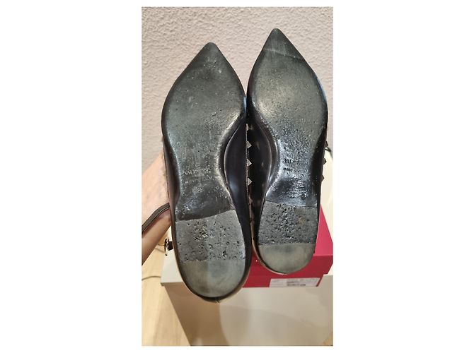 Valentino Sandalen aus schwarzem Leder - Ansicht 3