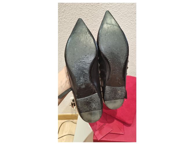 Valentino Sandalen aus schwarzem Leder - Ansicht 5
