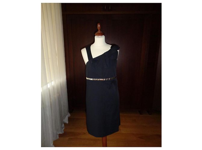 Vestido de cóctel de seda negro Chloé - vista 3