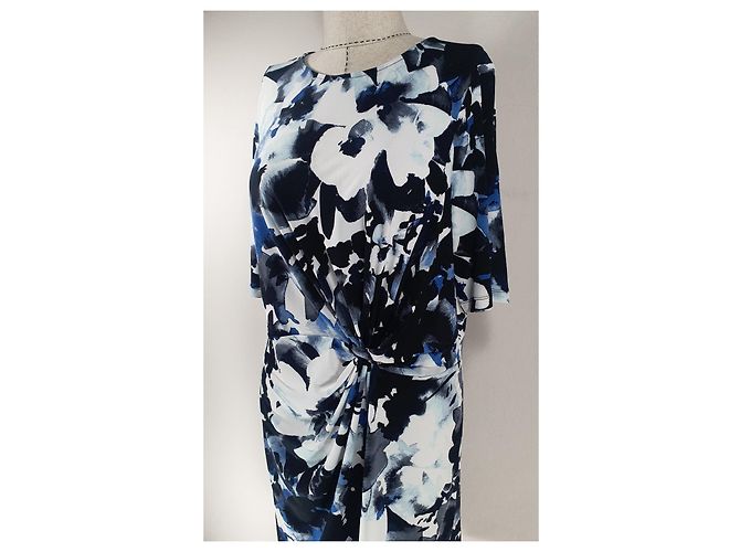 Vera Wang Simply Kleid Blau Mehrfarben - Ansicht 2
