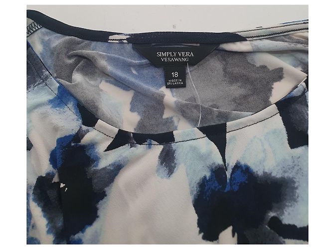 Vera Wang Simply Kleid Blau Mehrfarben - Ansicht 4