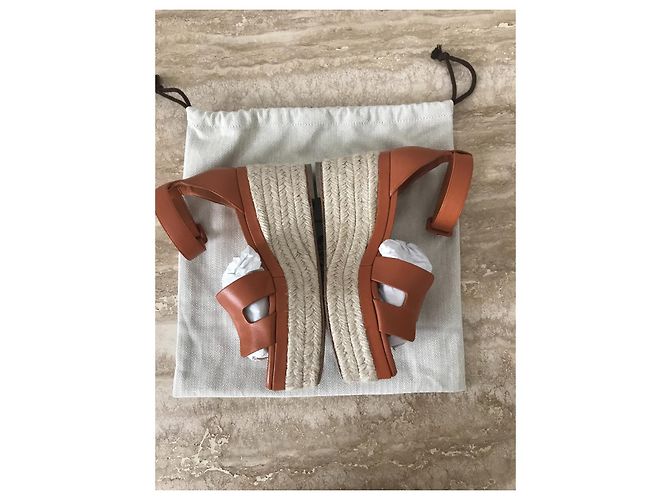 Hermès HERMES: Espadrillas / Sandali “Elda” T. 36 portato 2h! Marrone chiaro - vista 4