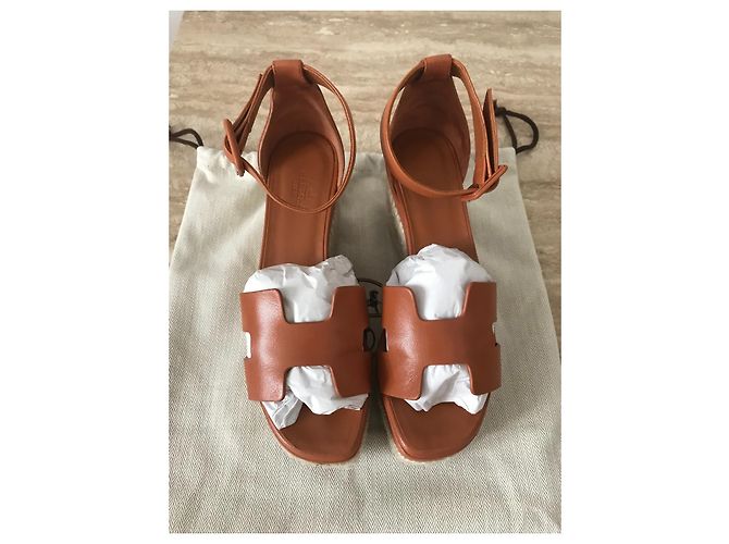 Hermès HERMES: Espadrillas / Sandali “Elda” T. 36 portato 2h! Marrone chiaro - vista 5