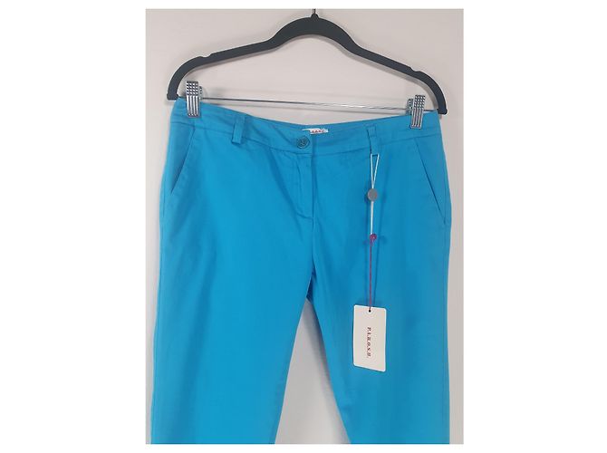 Pantalones azules de algodón Parosh - vista 2
