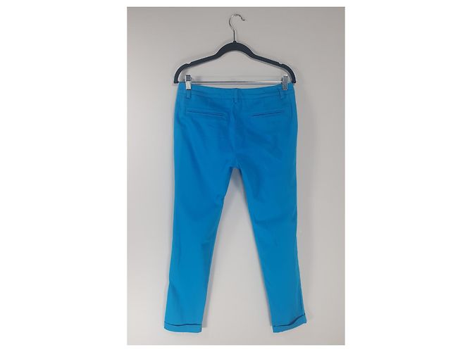 Pantalones azules de algodón Parosh - vista 3