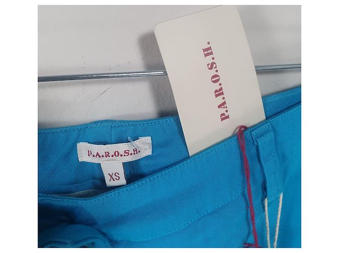 Pantalones azules de algodón Parosh - vista 5