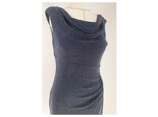 Vestido Ralph Lauren Azul Prateado Prata - vista 2