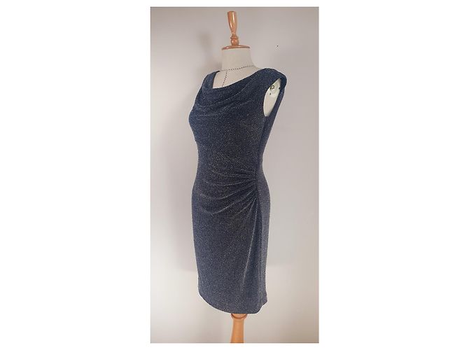 Vestido Ralph Lauren Azul Prateado Prata - vista 3