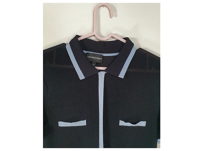 Camisa Polo Emporio Armani Preta Preto - vista 3