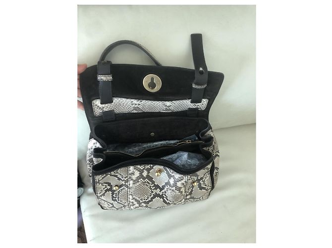 Muse II Yves Saint Laurent Python Handbag Brown Cream - view 2
