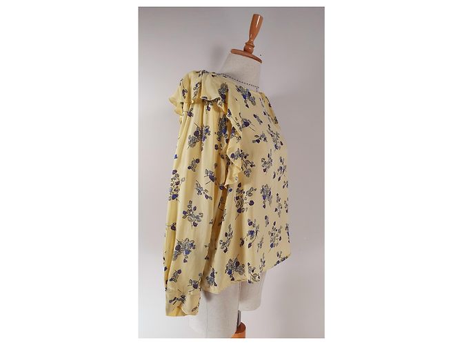 Autre Marque Blusa Ivy & Oak Amarilla de Cupro Multicolor Amarillo - vista 2