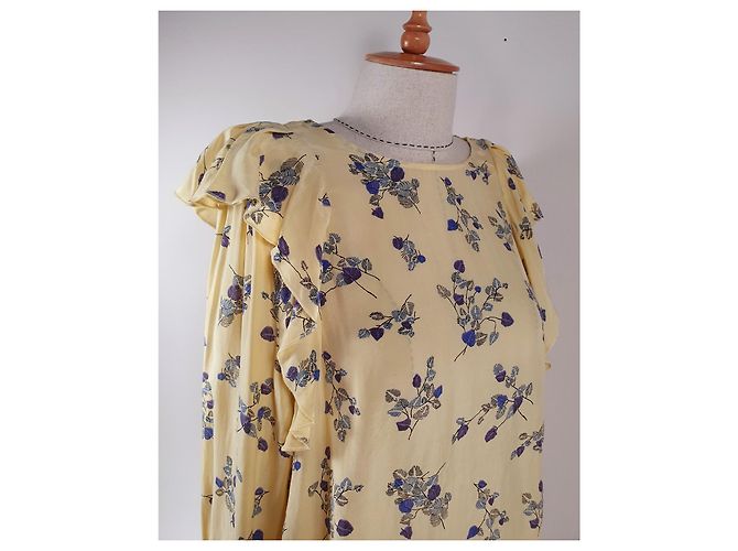 Autre Marque Blusa Ivy & Oak Amarilla de Cupro Multicolor Amarillo - vista 3