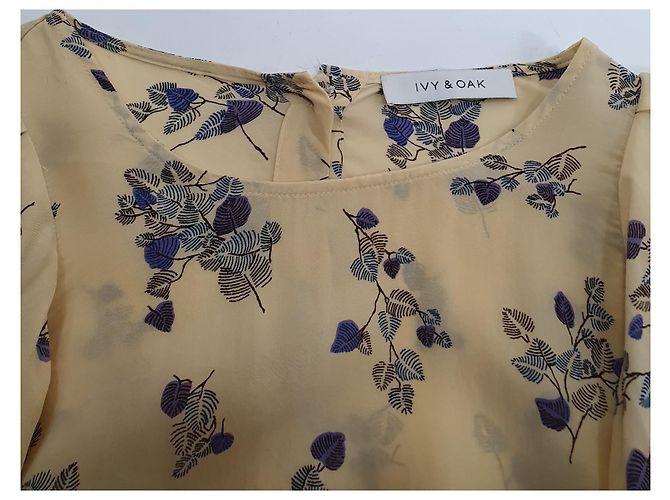 Autre Marque Blusa Ivy & Oak Amarilla de Cupro Multicolor Amarillo - vista 5