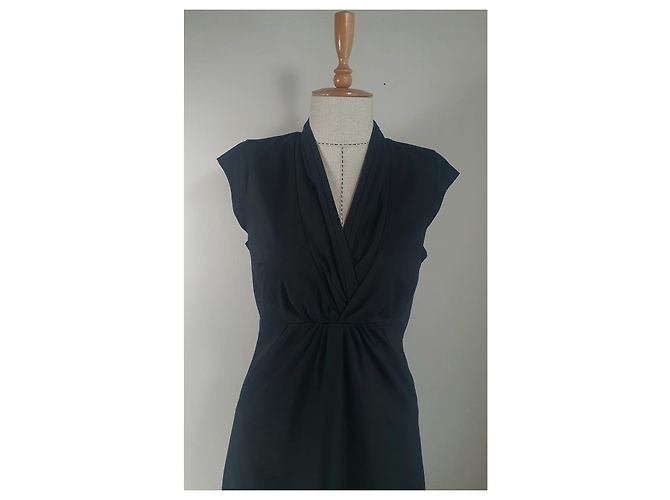 Autre Marque Vestido negro de algodón - vista 2