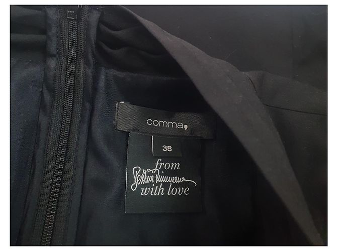 Autre Marque Vestido negro de algodón - vista 5