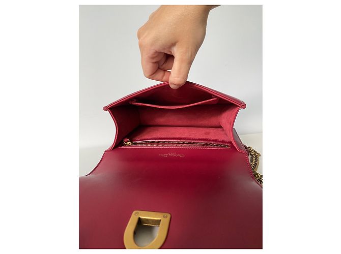 Borsa a tracolla Dior Diorama in pelle rossa con borchie Rosso - vista 10