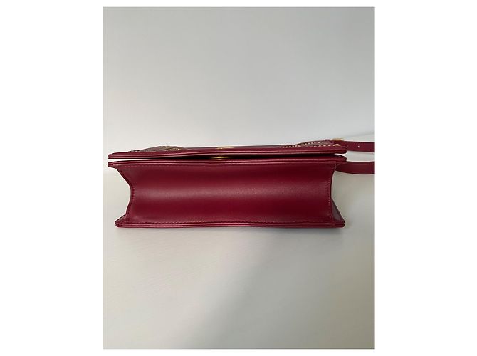 Borsa a tracolla Dior Diorama in pelle rossa con borchie Rosso - vista 12