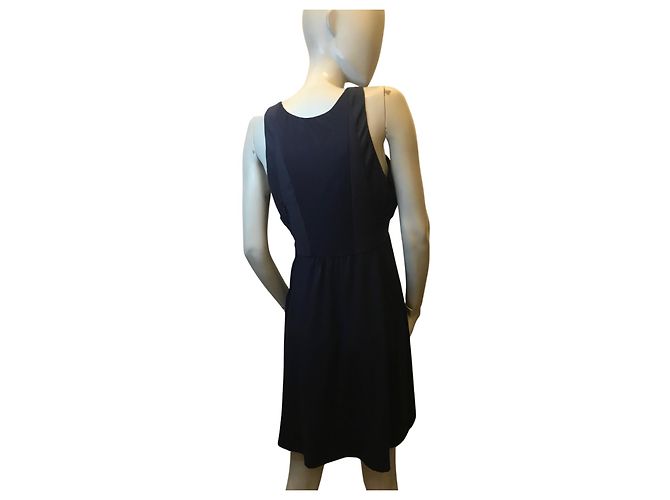 Abito Vanessa Bruno in misto seta Nero Blu navy - vista 6