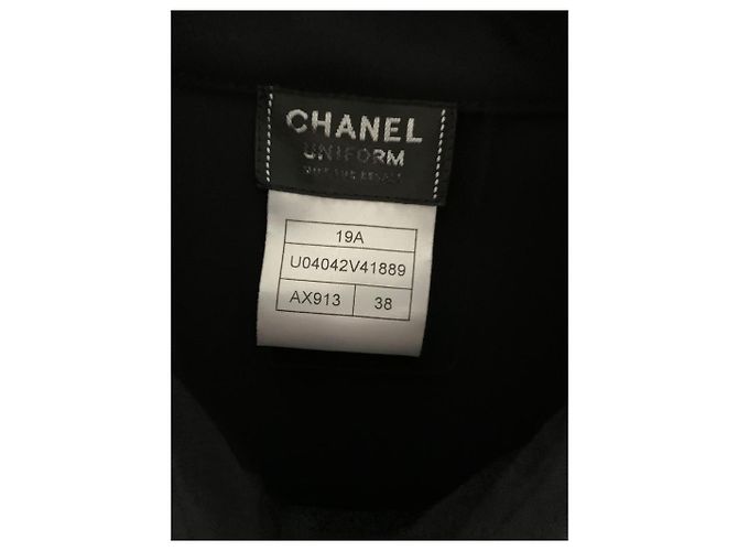 Chanel Oberteil Schwarz aus Polyester Größe M - Ansicht 6