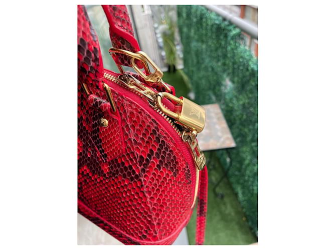 Louis Vuitton Alma BB Python Rot Handtasche - Ansicht 5