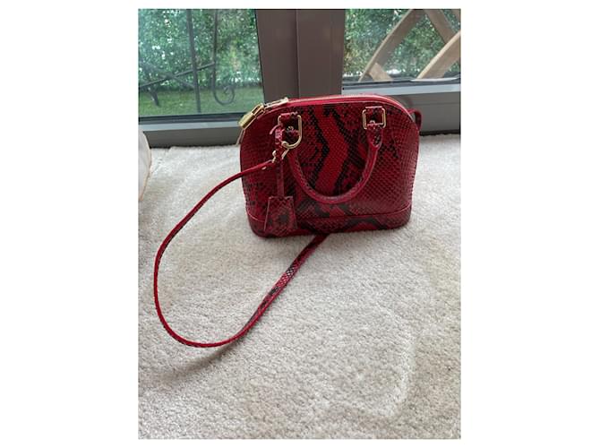 Louis Vuitton Alma BB Python Rot Handtasche - Ansicht 6