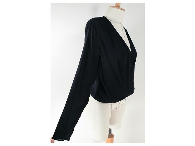 & Other Stories Blusa de Viscosa Negra Negro - vista 2