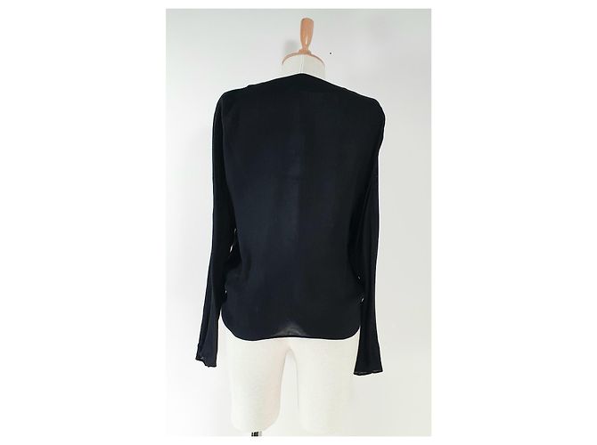 & Other Stories Blusa de Viscosa Negra Negro - vista 4